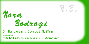 nora bodrogi business card